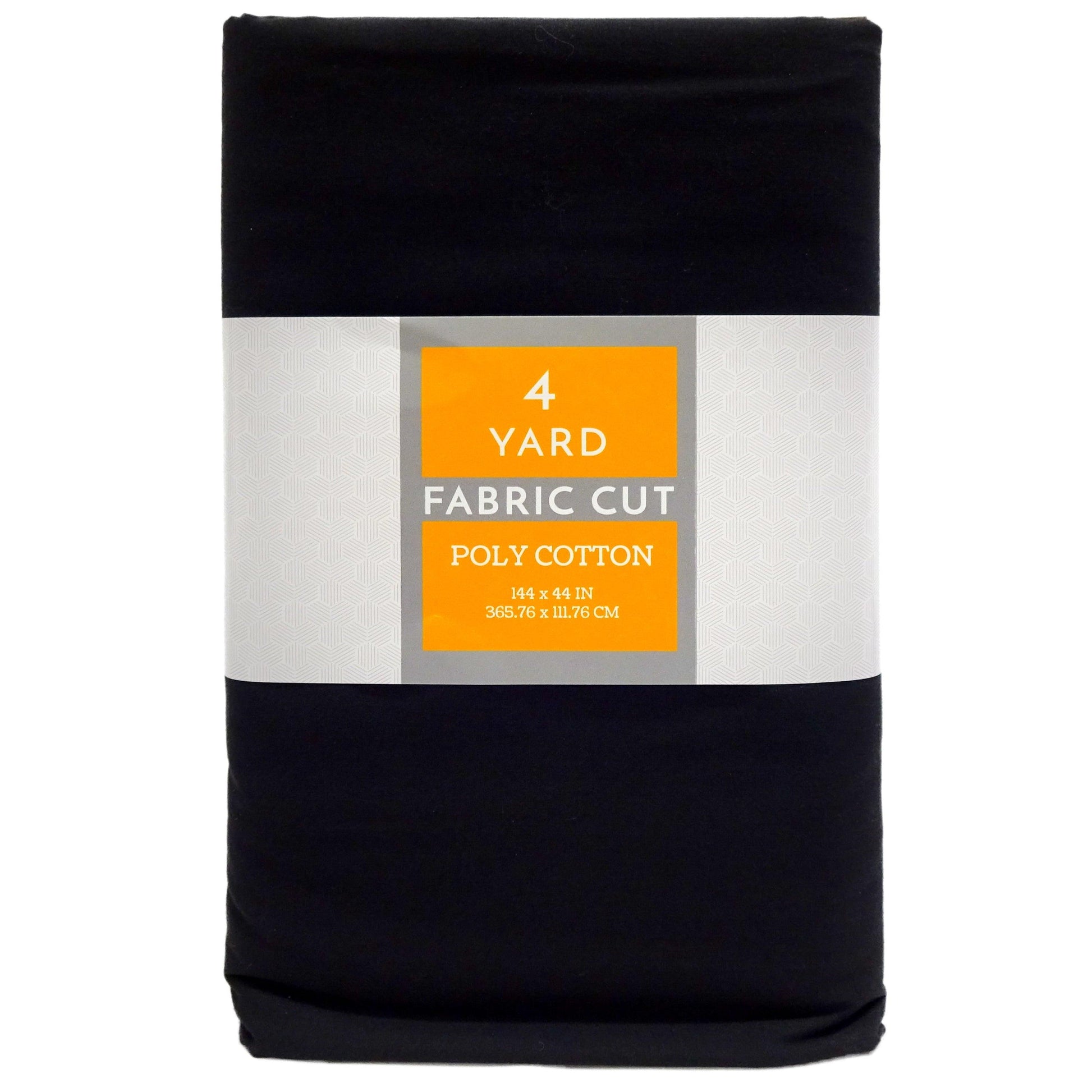 Shason Textile 44" x 4 Yards Polyester Blend Solid Sewing & Craft Precut Fabric, Black - JNR Products