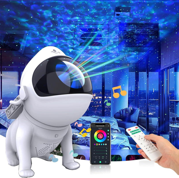 Star Projector,Galaxy Projector for Bedroom,Space Dog Projector with Bluetooth Speaker,21 Color Modes,White Noise,Remote & App Control,Night Light for Kids Adults Game Room Theater Ceiling Decor - JNR Products