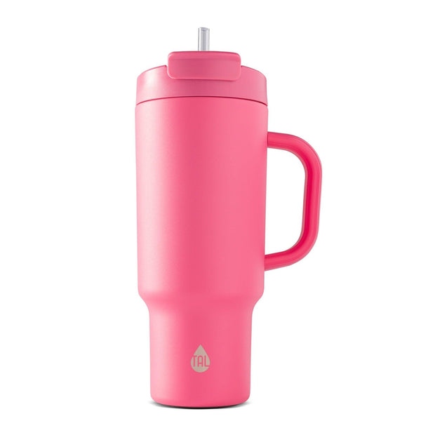 TAL Stainless Steel Hudson Tumbler with Straw 40 fl oz, Shimmering Pink - JNR Products