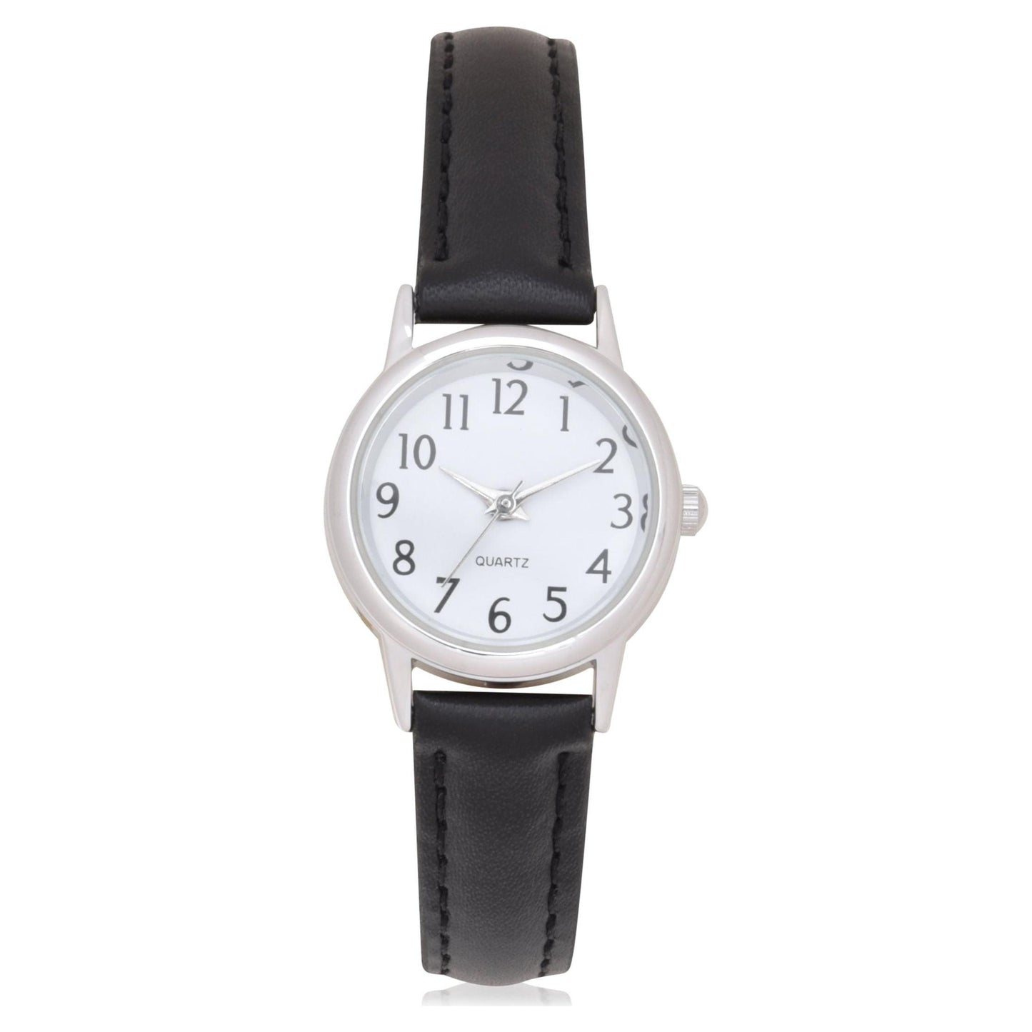 Time and Tru Adult Female Analog Watch with Black Strap and Round White Dial (GEN607WM1) - JNR Products