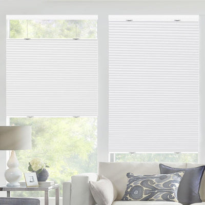 Top Down Bottom up Blackout shades, Cellular Honeycomb Window Blinds, Blackout White+16"W x 36"H, Fashion Simple Elegant Shade, Custom Sized - JNR Products