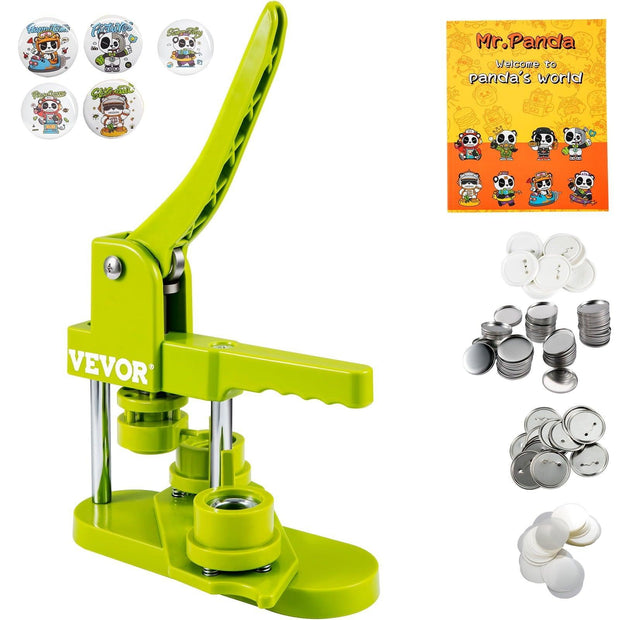 VEVOR Button Maker Machine 1inch/25mm Button Badge Maker 500 Button Parts+Circle Cutter - JNR Products