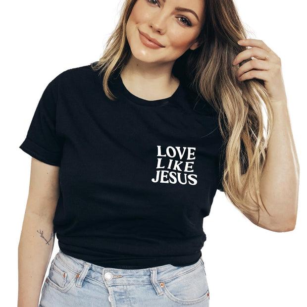 Verita Culture Women's Love Like Jesus Christian Graphic Short Sleeve Tee T-shirt - JNR Products