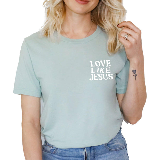 Verita Culture Women's Love Like Jesus Christian Graphic Short Sleeve Tee T-shirt - JNR Products