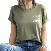 Verita Culture Women's Love Like Jesus Christian Graphic Short Sleeve Tee T-shirt - JNR Products