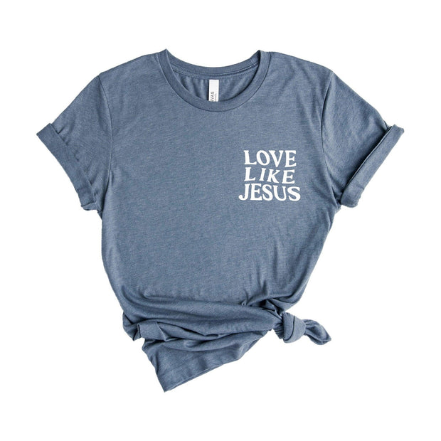 Verita Culture Women's Love Like Jesus Christian Graphic Short Sleeve Tee T-shirt - JNR Products