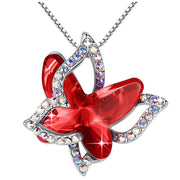 Xuemjiao Necklaces for Women Butterfly Crystal Necklace with Premium Birthstone Crystal Jewelry Gifts for Women Necklace (L,One Size) - JNR Products