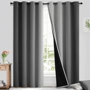 Yakamok Ombre 100% Blackout Curtains for Bedroom, Room Darkening Gradient Blue Curtains for Living Room Grommet Window Curtains 95 inches Long,2 Panels,52x95 inch - JNR Products