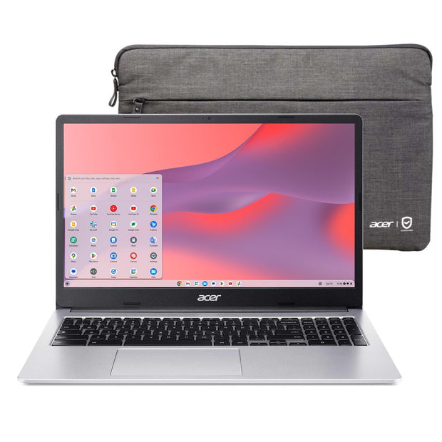 Acer Chromebook 315 15.6 inch Laptop Intel Processor N4500 4GB RAM 64GB eMMC Pure Silver - JNR Products