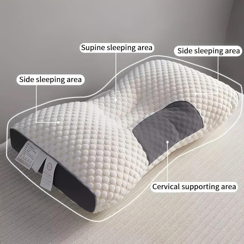 1pcs/2pcs Washable Knitted Cotton Neck Massage High Pillow Core, Quick Help For Sleep, Fit Cervical Vertebra Protection, Suitable For Side Sleeping And Back Sleeping - JNR Products