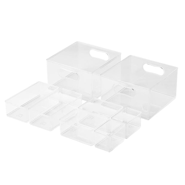 The Home Edit 8 Piece Multipurpose Edit, Plastic Storage Organizing System, Clear - JNR Products