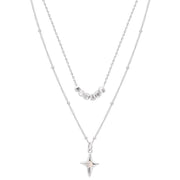 Opal Cross Double-layer Necklace Female Niche - JNR Products