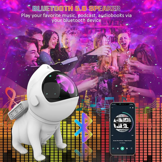 Star Projector,Galaxy Projector for Bedroom,Space Dog Projector with Bluetooth Speaker,21 Color Modes,White Noise,Remote & App Control,Night Light for Kids Adults Game Room Theater Ceiling Decor - JNR Products