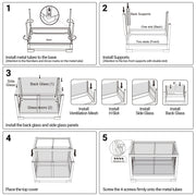 ECOSUB Large Reptile Tank 67 Gallon, Front Opening Tank, 48"x18" x18" - JNR Products