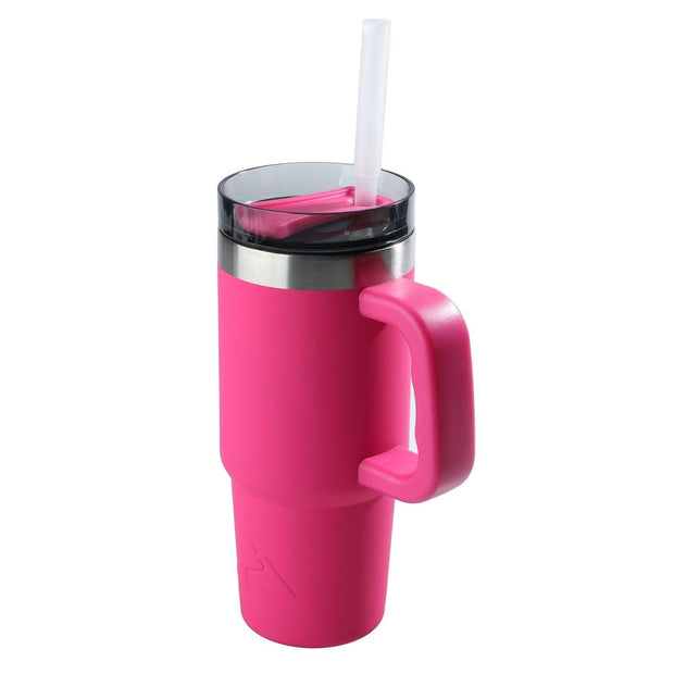 Ozark Trail 18 oz Insulated Stainless Steel Tumbler with Handle, Hot Pink - JNR Products