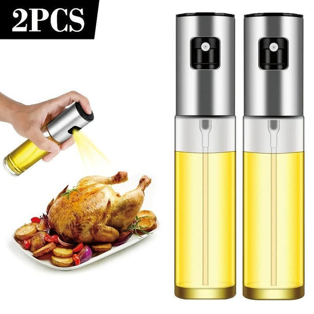 2pcs Kitchen Oil Sprayer, Glass Oil Sprayer Mister, Household Oil Spray for Salad BBQ Kitchen Baking Roasting, Kitchen Stuff, Kitchen Gadgets - JNR Products