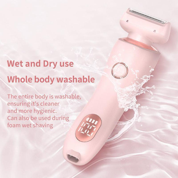 2 In 1 Hair Removal Epilator USB Rechargeable Trimmer Women Body Razor Face Leg Armpit Bikini Hand Pubic Shaver Hair Remover - JNR Products