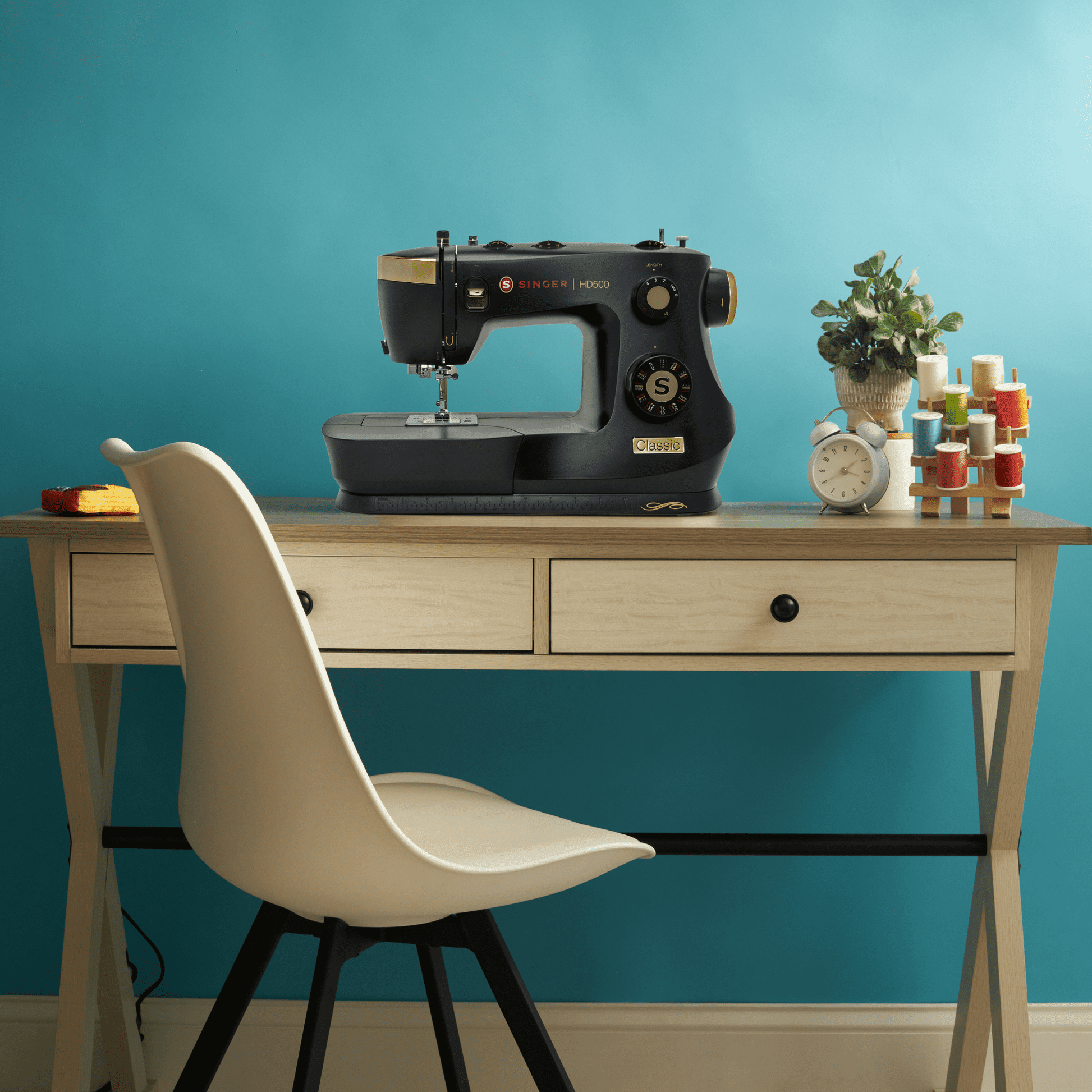 SINGER® HD500 Classic Sewing Machine, Black & Gold - JNR Products