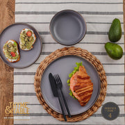 Thyme & Table Dinnerware Ava Stoneware, 12 Piece Set - JNR Products