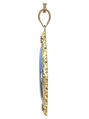 Brilliance Fine Jewelry Sterling Silver and 18K Gold Plated Virgin Mary with Crystal Pendant, 18" Necklace - JNR Products