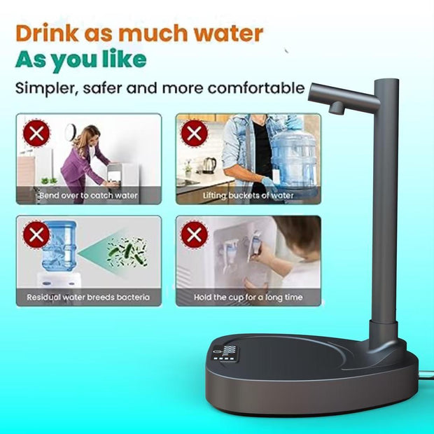 Added Extension Tupe Water Dispenser Automatic Water Bottle Desktop Rechargeable Water Dispenser With Stand - JNR Products