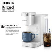 Keurig K-Iced Essentials Iced and Hot Single-Serve K-Cup Pod Coffee Maker, White - JNR Products