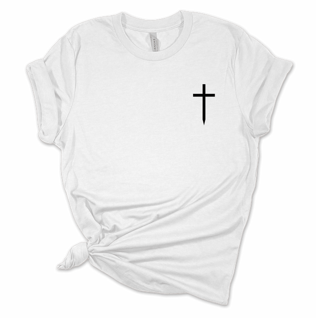 Womens Christian Tshirt In Christ You Are Loved Scripture BIble Verses Christian T-shirt Graphic Tee-White-large - JNR Products