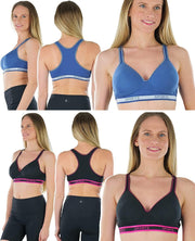 ToBeInStyle Women's Pack of 6 Random Assorted Print Sports Bras - Assorted Colors - Size 40B - JNR Products