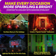 Startastic Laser Projector Lights Outdoor Indoor Holiday Star Lights for Christmas New Years Waterproof - JNR Products