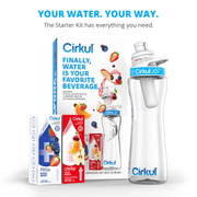 Cirkul 22oz Plastic Water Bottle Starter Kit with Blue Lid - JNR Products