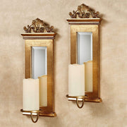 Acanthus Mirrored Wall Sconces Gold Set of Two - JNR Products